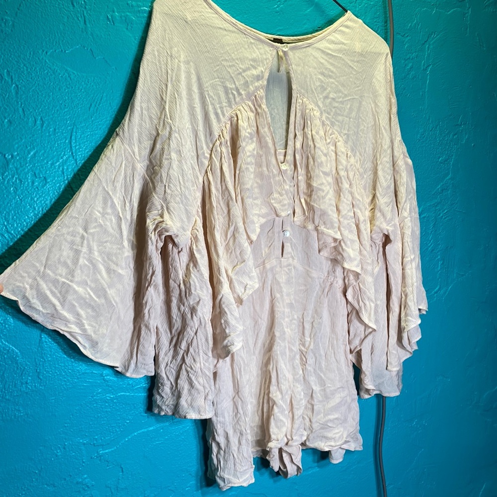 Dyeable off-white flowy rayon romper